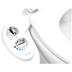 LUXE Bidet NEO 120 - Self-Cleaning Nozzle, Fresh Water Non-Electric Bidet Attachment for Toilet Seat, Adjustable Water Pressure, Rear Wash (White)