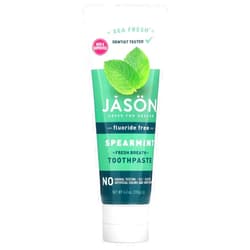 JASON NATURAL COSMETICS Fluoride Free Sea Fresh Toothpaste, 4.2 OZ
