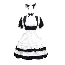 Generic Womens French Apron Maid Costume Cosplay Japanese Anime Lolita Dress Sissy Maid Dresses Outfit Clothing Club Party