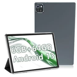 EDDBNi Tablet 10.1 inch Android 13 Tablets, 64GB ROM 512GB Expand Quad-Core Processor, HD Touchscreen, 6000mAh 8MP Camera, FM GPS Bluetooth,WiFi with Tablet case (Black)