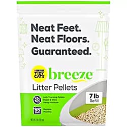Tidy Cats Breeze Litter Pellets Refill Pouch, Made for Multiple Cats, Anti-Tracking Pellets for Breeze Litter System, 7 LB Refill Pouch (Pack of 1)
