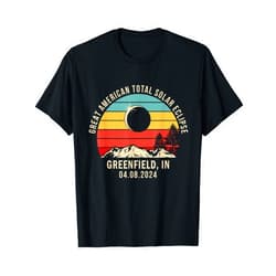 Zum2 Total Solar Eclipse Gifts Greenfield, IN Indiana Total Solar Eclipse 2024 T-Shirt