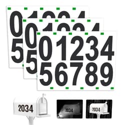 ZooviHyvi Reflective Mailbox Numbers Sticker, 3 Sets Large 0-9 Self Adhesive Vinyl Waterproof Number Sticker for Outside, Signs, Windows, Doors, Cars, Trucks, Address Numbers for House(3