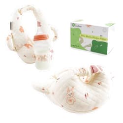 vocheer Baby Bottle Holder, Portable Support Pillow for Newborns, Baby Self-Feeding Pad,Hand Free, Bottle Support Cushion，Deer