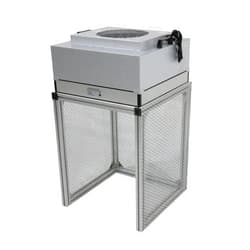 BREVELTION Vertical Laminar Dust Free Room Bench 23.6 x 23.6 x 29inch Flow Hood Air Flow Clean Workbench Aluminum Workshop for Phone Repair with HEPA-Filter Laboratory Using