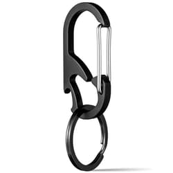 TISUR Titanium Carabiner Keychain Clip, Anti-Lost Key Ring Holder, Self-Locking Metal Gate Clip Key Chain Bottle Opener for Men Women