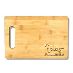 FONDCANYON Weiner Dog Gifts For Women, Dachshund Dog Lover Gifts, Gifts For Dachshund Dog Lovers Mom Women Birthday Christmas,Dachshund Dog It's Been a Long Day Kitchen Bamboo Cutting Board Decor