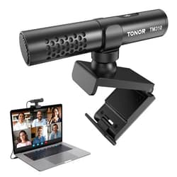 TONOR USB Conference Microphone for Laptop, Adjustable Computer PC Mic with Mute Button & LED Indicator for Video Call Meeting, Microfono for Desktop Zoom Skype YouTube, Plug-Play for MacOS Windows