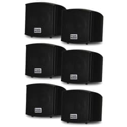 Acoustic Audio by Goldwood Acoustic Audio AA321B Mountable Indoor Speakers 1200 Watts Black 3 Pair Pack AA321B-3Pr