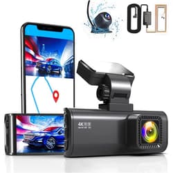 REDTIGER F7N 4K Dual Dash Cam Built in WiFi/GPS with Micro USB Hardwire Kit