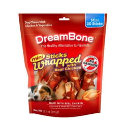 DreamBone Mini Chicken-Wrapped Sticks, 30 Ct., Rawhide-Free Chews for Dogs