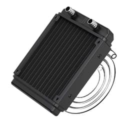 Clyxgs Water Cooling Radiator, 12 Pipe Aluminum Heat Exchanger Radiator with Tube for PC CPU Computer Water Cool System DC12V 120mm