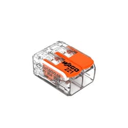 WAGO 221-612 | WAGO Lever-NUTSsplicing Connector | for Solid and Stranded Conductors | 2-Conductor with Operating levers | 20-10 AWG | Transparent housing | [Box of 50 Pieces]