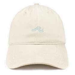 Trendy Apparel Shop The Wave Embroidered 100% Cotton Adjustable Cap Dad Hat