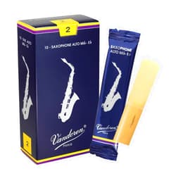 Vandoren SR212 Alto Sax Traditional Reeds Strength 2; Box of 10