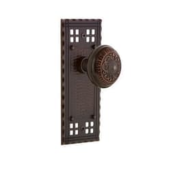Nostalgic Warehouse Craftsman Plate Passage Egg & Dart Door Knob in Timeless Bronze