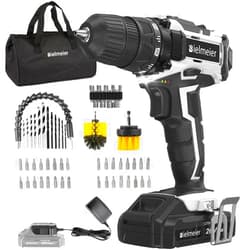 BIELMEIER 20V MAX Cordless Drill Set – 285 In-lb Torque,2 Variable Speed,64+1 Position,3/8