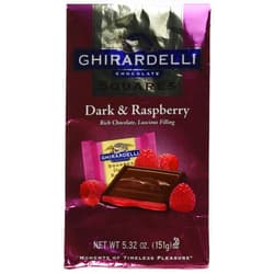 Ghirardelli Chocolate Company Ghirardelli Dark Chocolate Raspberry Squares, 5.32 Ounces