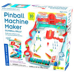 Thames & Kosmos Pinball Machine Maker STEM Experiment Kit, Build a Reconfigurable Pinball Machine, Use Gumballs to Play, Explore Physics, Force, Motion, Gravity, Simple Machines, Gumballs Included