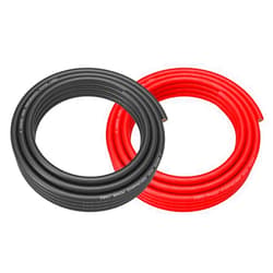 ROCKRIX 4 Gauge 25ft Black and 25ft RED Car Audio Power Ground Soft Touch Wire Cable