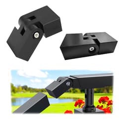 Zylorix 2Pack 180° Adjustable Vertical Pivot Connector with Screws for Level-to-Stair Cable Railing System, 2.36
