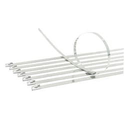 Ezitown 100 Pcs Cable Ties 7.9 Inch Self-locking Heavy Duty Stainless Steel Metal Cable Lock Tie