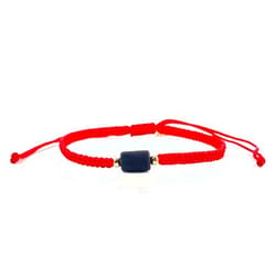 CRUZONE Red Woven Thread Bracelet with Hand-Carved Black Amazonian Jet Azabache Against Evil Eye for Women's Energy Protection