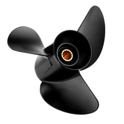FYMP 10.25 x 14/15/16-G Polished/Black Stainless Steel Boat Outboard Propeller for Yamaha Engines 40-60,13 Spline tooth,Rh,Semi cleaver style as original ybs prop; Fit havoc duck boat, Hunting or fishing