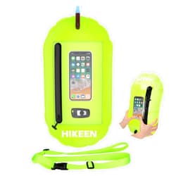 Hikeen Swim Buoy -Waterproof Touchscreen Storage Space, Swim Buoy w/Adjustable Waist Belt for Open Water Swimmers -Be Bright Be Safer