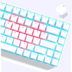 Womier Keycaps, Lusterfly Jelly Keycaps White 60 75 100 Percent, Crystal Shine Through Custom Key caps Set, 118 Keys OEM Profile for 61/68/84/87/98/100 Cherry Gateron MX Mechanical (Backlit White)