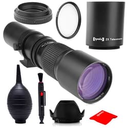 47th Street Photo Opteka 500mm/1000mm f/8 Manual Telephoto Lens compatible with Canon EF-Mount EOS 90D, 80D, 77D, 70D, 60D, 60Da, 1Ds, Mark III II 7D, 6D, 5D, 5DS, Rebel T8i, T7i, T7s, T7, T6s, T6i, T6, T5, SL3, SL2