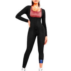 Junlan Full Body Sauna Suit for Women Sweat Jumpsuit Waist Trainers for Women Belly Fat Workout Sweat Suit