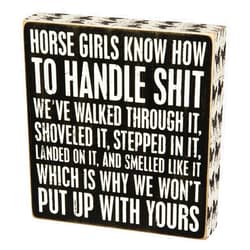 Primitives by Kathy Box Sign, Horse Girls (31184)