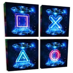 Skyme Art Neon Video Game Decor Boys Room Decor for Bedroom Gaming Wall Art for Kids Boy Playroom Home Decor gamer wall art (C2)
