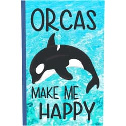 By Addinul Creations (Author) Orcas Make Me Happy: Adult & Kids Blank Lined Notebook for Orca and Killer Whale Lover