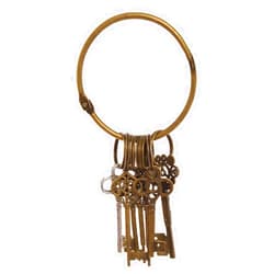 BLESSUME Punk Medieval Bronze Skeleton Keys on Ring