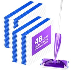 Orighty Dry Mop Pads Refill Compatible with Swiffer Wet Jet, Multi-Layer Mopping Pads, Multi Surface WetJet Hardwood Floor Cleaner Spray Mop Pads Refills, 48 Count