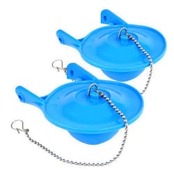 AMAYJUELONG 3 Inch Toilet Flapper, Compatible with Gerber Toilet Flapper 99-788, Toilet Tank Flush Valve 3 in. Rubber Stopper Replacement Kit, Easy-to-Install Toilet Bowl Seal, Blue (Pack of 2)