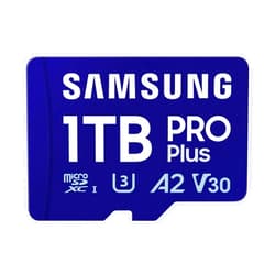 SAMSUNG PRO Plus microSD Memory Card + Adapter, 1TB MicroSDXC, Up to 180 MB/s, Full HD & 4K UHD, UHS-I, C10, U3, V30, A2 for Android Phones, Tablets, GoPRO, DJI Drone, MB-MD1T0SA/AM, 2024