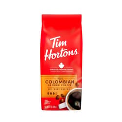 Tim Hortons Colombian, Medium-Dark Roast Ground Coffee, Perfectly Balanced, Always Smooth, Made with 100% Arabica Beans, 12 Ounce Bag