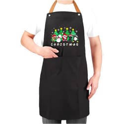 Generic Christmas Friends Santa Rudolph Snowman Family Xmas Kids Aprons With Pocket For Mens