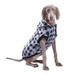 PAWZ Road Dog Coat Plaid Dog Sweater British Style Vest Windproof Pet Jacket Pet Winter Clothes for Small Medium Large Dogs Gray Small