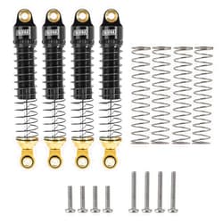 INJORA 59mm Shocks Long Threaded-Brass & Aluminium Shock Absorber Oil Damper for TRX4M TRX4MT 1/18 RC Crawler Upgrade