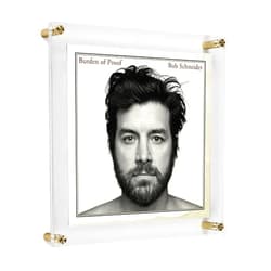 Wexel Art Record Album Frame with 12x12 Acrylic Mat + Square Cover with Gold Hardware