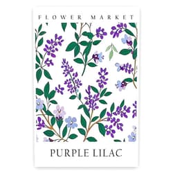 MjZephrion Flower Market Poster Vintage Purple Lilac Flower Canvas Wall Art Abstract Art Pictures Flowers Leaves Art Aesthetic Home Decor for Living Room Bedroom Flower Shop 12x18in Unframed, style-1