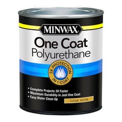 Minwax 356050000 One Coat Polyurethane, Quart, Satin