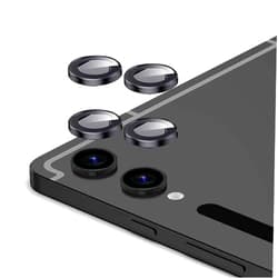 Zeking (2 Set for Samsung Galaxy Tab S10 Plus Camera Lens Protector, Scratch-Resistant HD Clarity Ultra-Thin 9H Tempered Glass with Aluminum Edging, Individual Metal Lens Cover(Black)