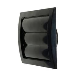 Vent Systems 4'' Inch Black Air Vent Cover, Dryer Vents and Bathroom Exhaust Vent Pipe, Louvered Outdoor Dryer Vent Cover Opening Flap Vent, Keeps Out Insects, Birds and Rodents