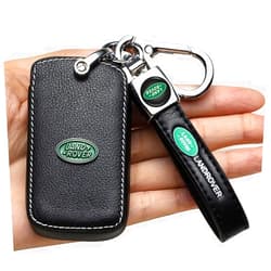 Dongliangor Key Cover fob Holder ,Key case Replacement for Land Rover Evoque Velar Sport Discovery Freelander2 LR4 Land Rover Sport and Jaguar XF XJ XE F-PACE F-Type All Models Keyless Entry Key Cover case