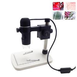 Topnisus® Handheld USB Digital Microscope with Base Stand 5MP 10x to 300x 8 LEDs Adjustable USB Microscope for Windows XP/Vista/Win7/Win8, Mac OS X 10.6 or Above
